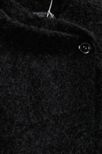 la maison des fibres naturelles - Kimono style jacket 09663 90% polyester 10% wool: Black
