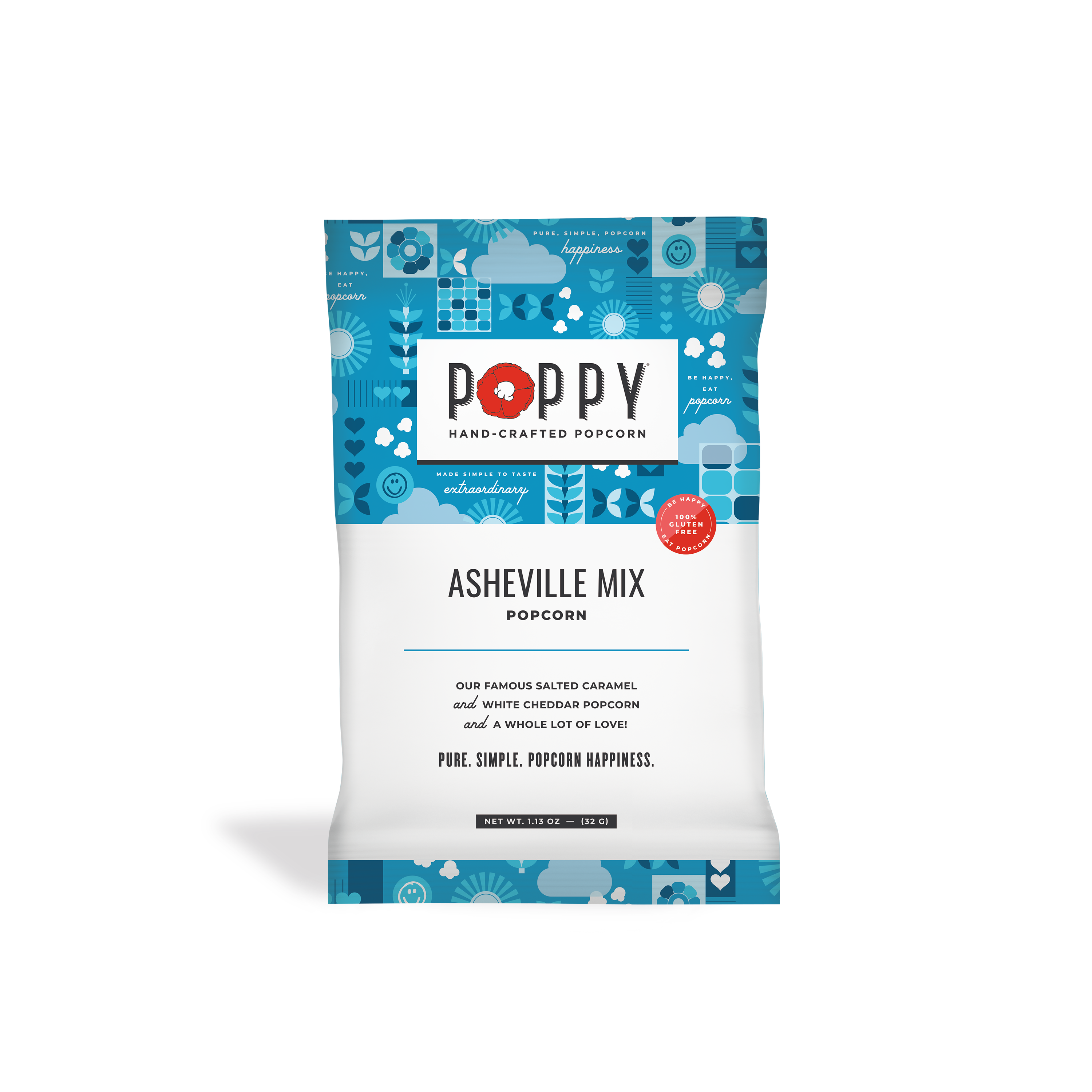 Poppy Hand-Crafted Popcorn - Asheville Mix Snack Bag
