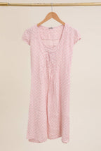 la maison des fibres naturelles - Polka dot patterned linen dress 9109 100% linen