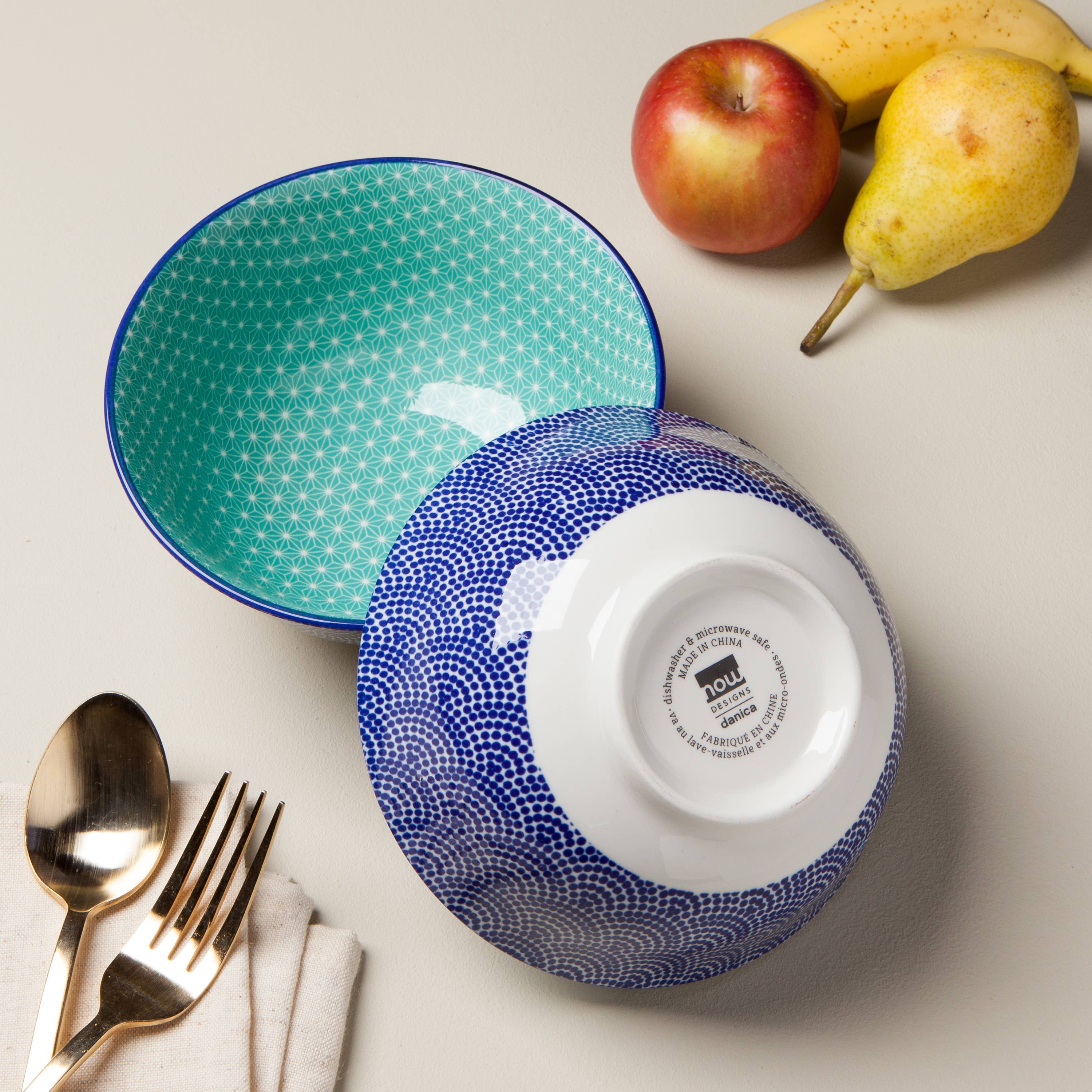 Now Designs by Danica - Blue Waves Stamped Bowl 6 inch