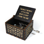 Bad Betty Greeting Co. - Funny Twinkle Twinkle Hand-Crank Music Box - Wooden Lasered