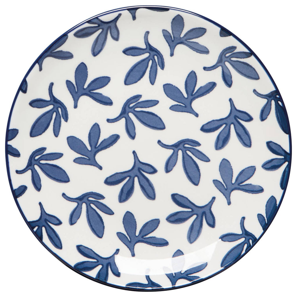 Now Designs by Danica - Blue Floral Stamped Appetizer Plate 6 inch