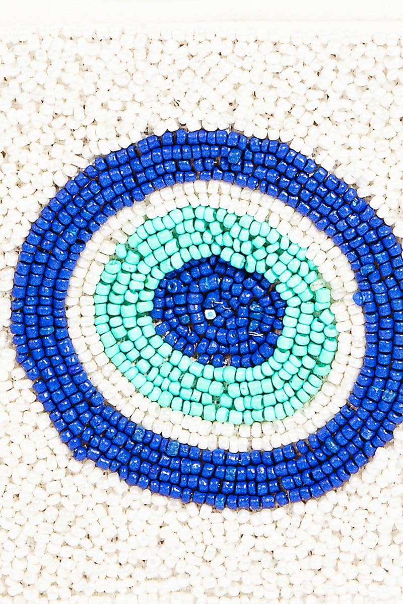 Collections by Fame Accessories - Evil Eye Ball Beaded Coin Purse