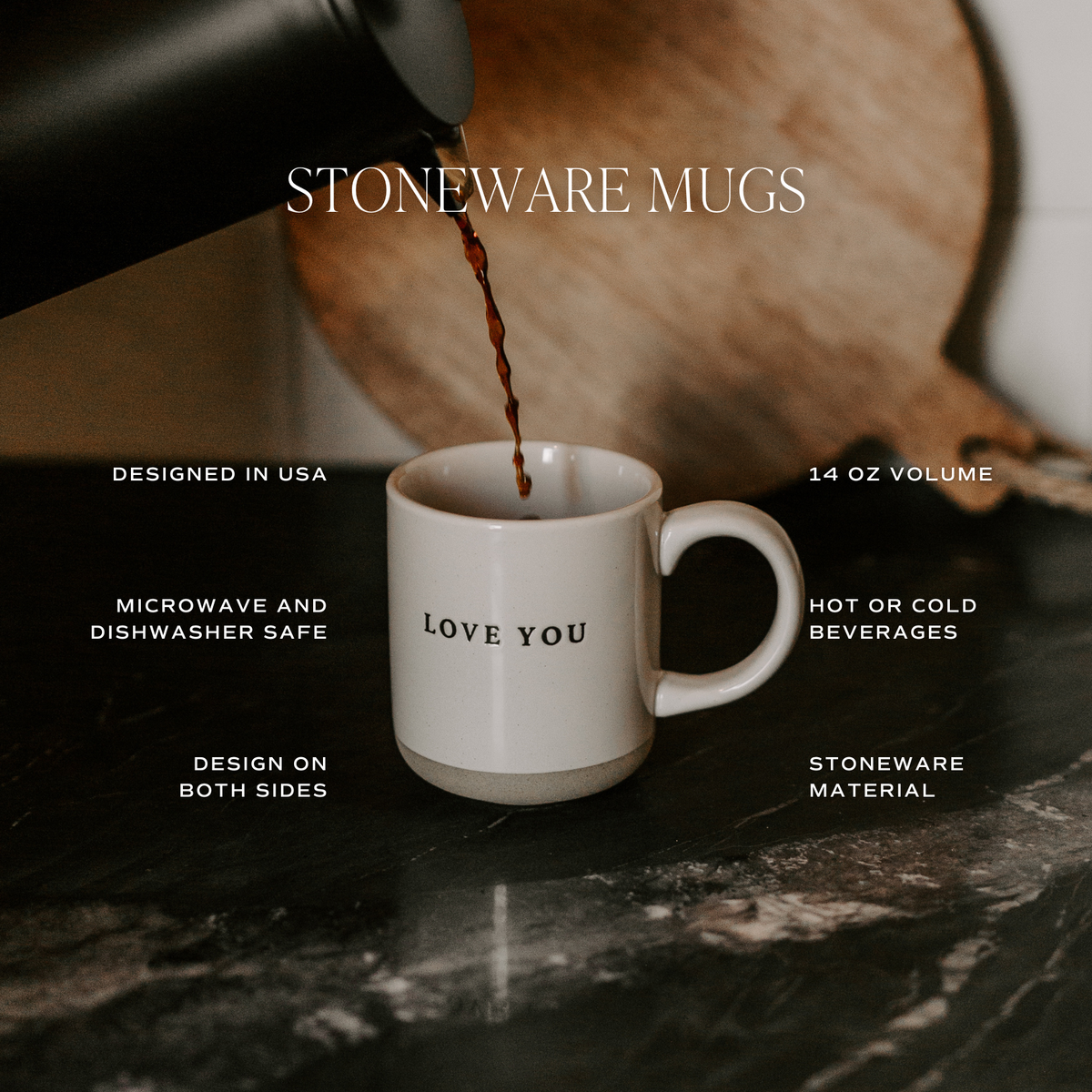Sweet Water Decor - Ghost Pattern Stoneware Coffee Mug