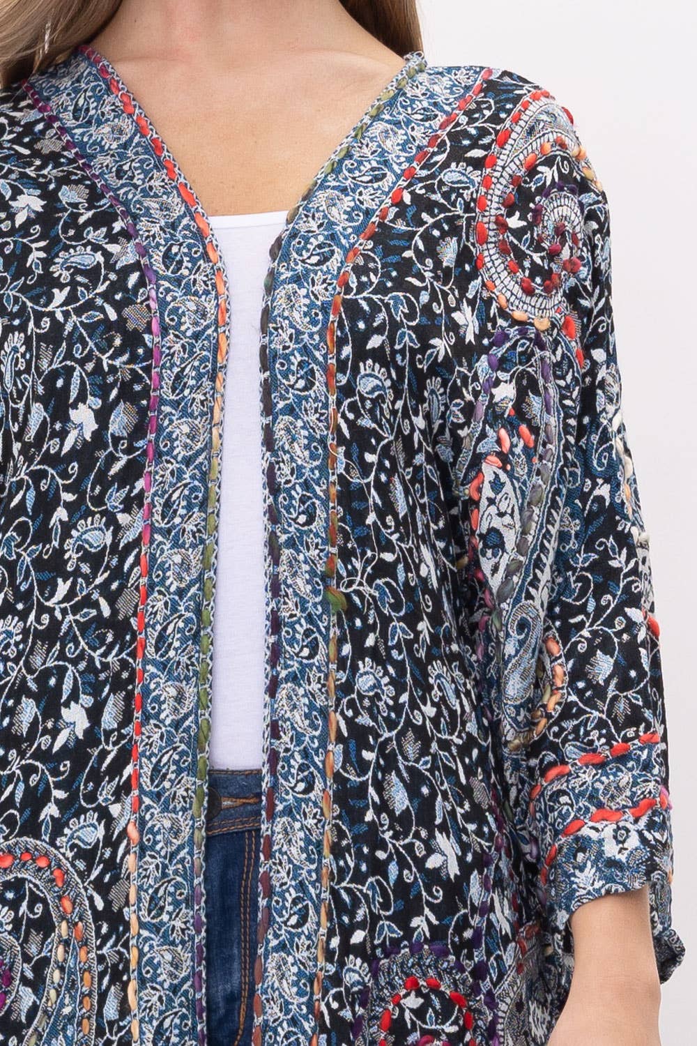 Raj Trading & Imports (USA) Inc. - Sierra Midnight Blue Thick Stitch Duster