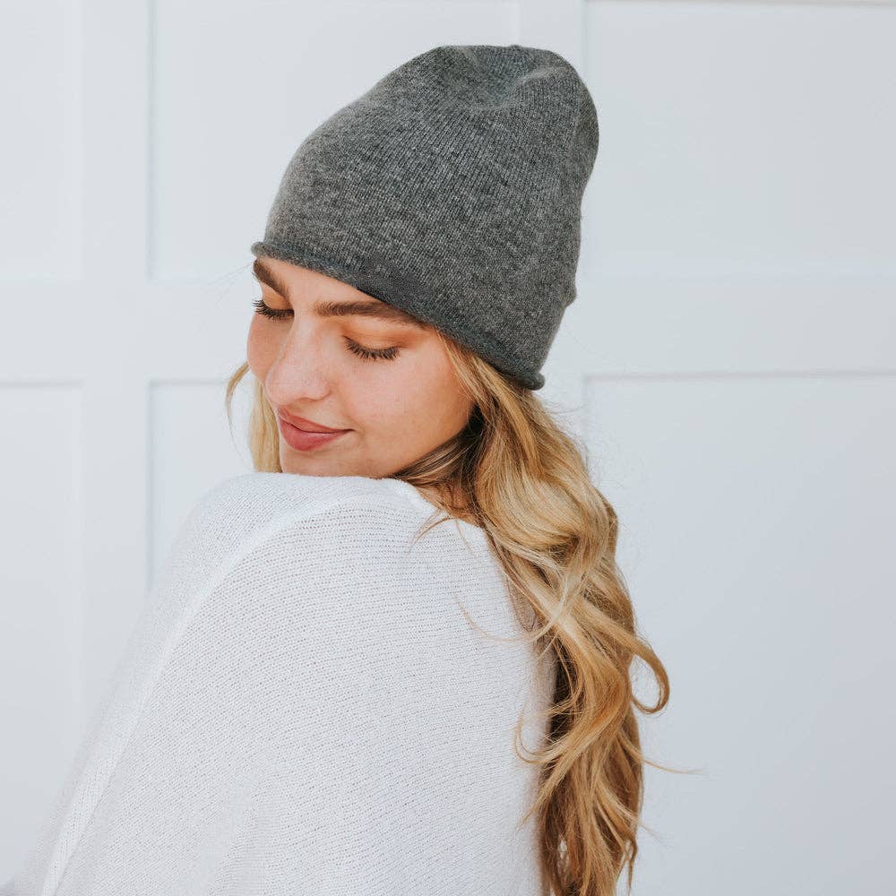 Pretty Simple - Rolled Edge, Cashmere Beanie Wholesale