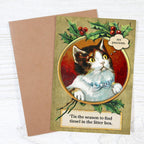 Bad Betty Greeting Co. - Cat Lover Christmas Card - Tinsel in the Litter Box Season