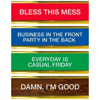 Fred & Friends - Daily Desk Plaque - Desktop Flip Book - 50 Fun Phrases