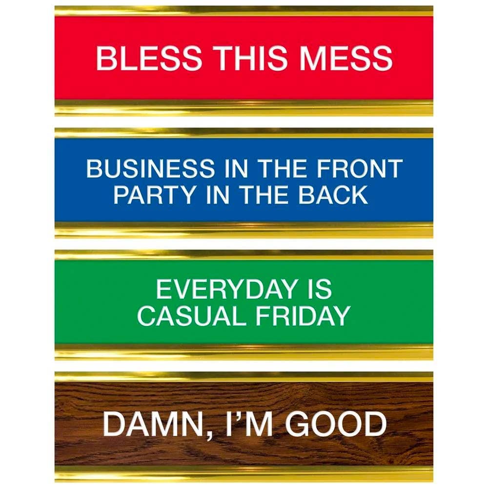 Fred & Friends - Daily Desk Plaque - Desktop Flip Book - 50 Fun Phrases