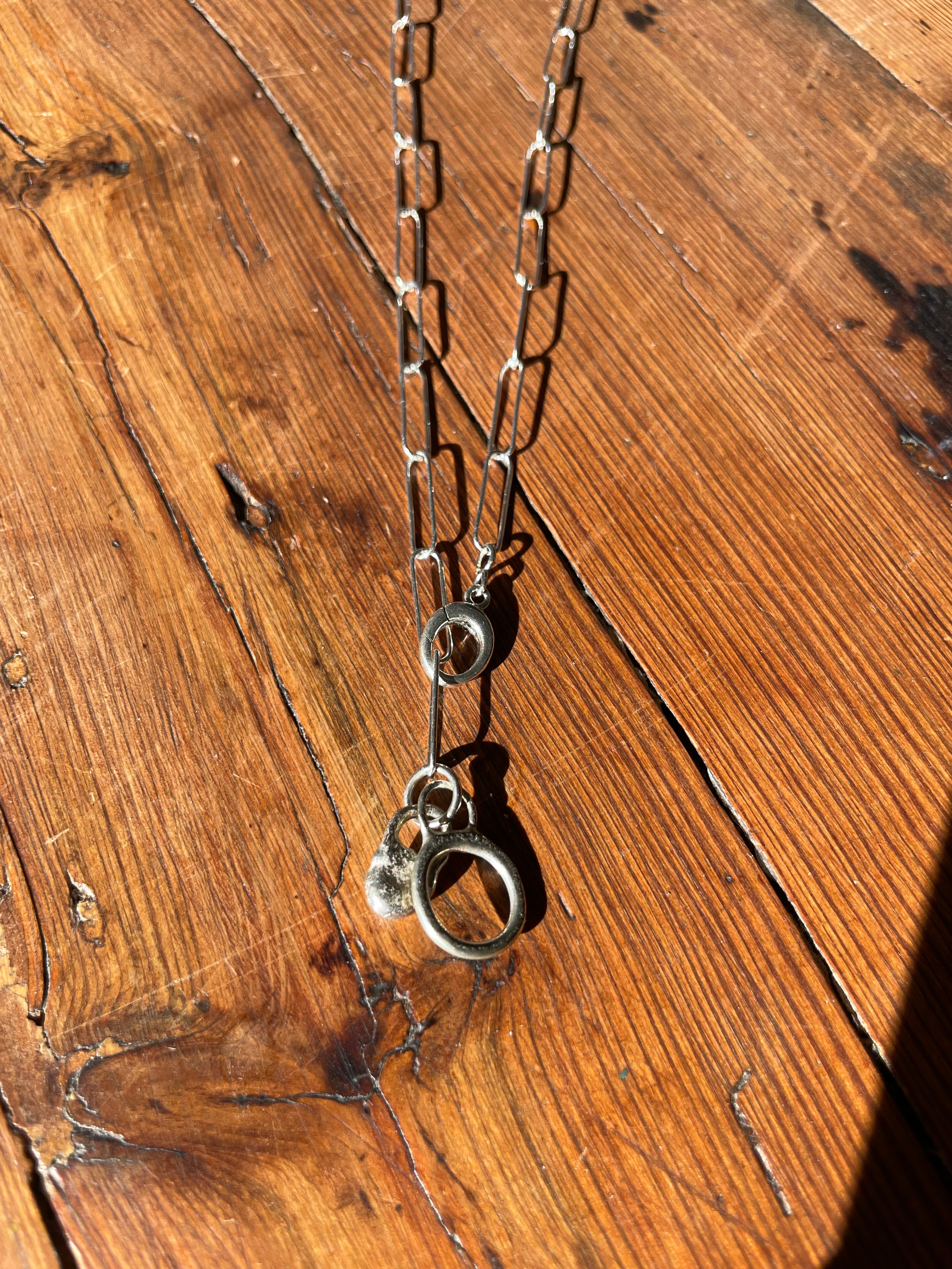 Live Oak Designs - Oval Sterling Silver Chain with Drops