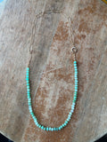 Live Oak Designs - Oval Cable Chain With Green Opal on Silk Necklace