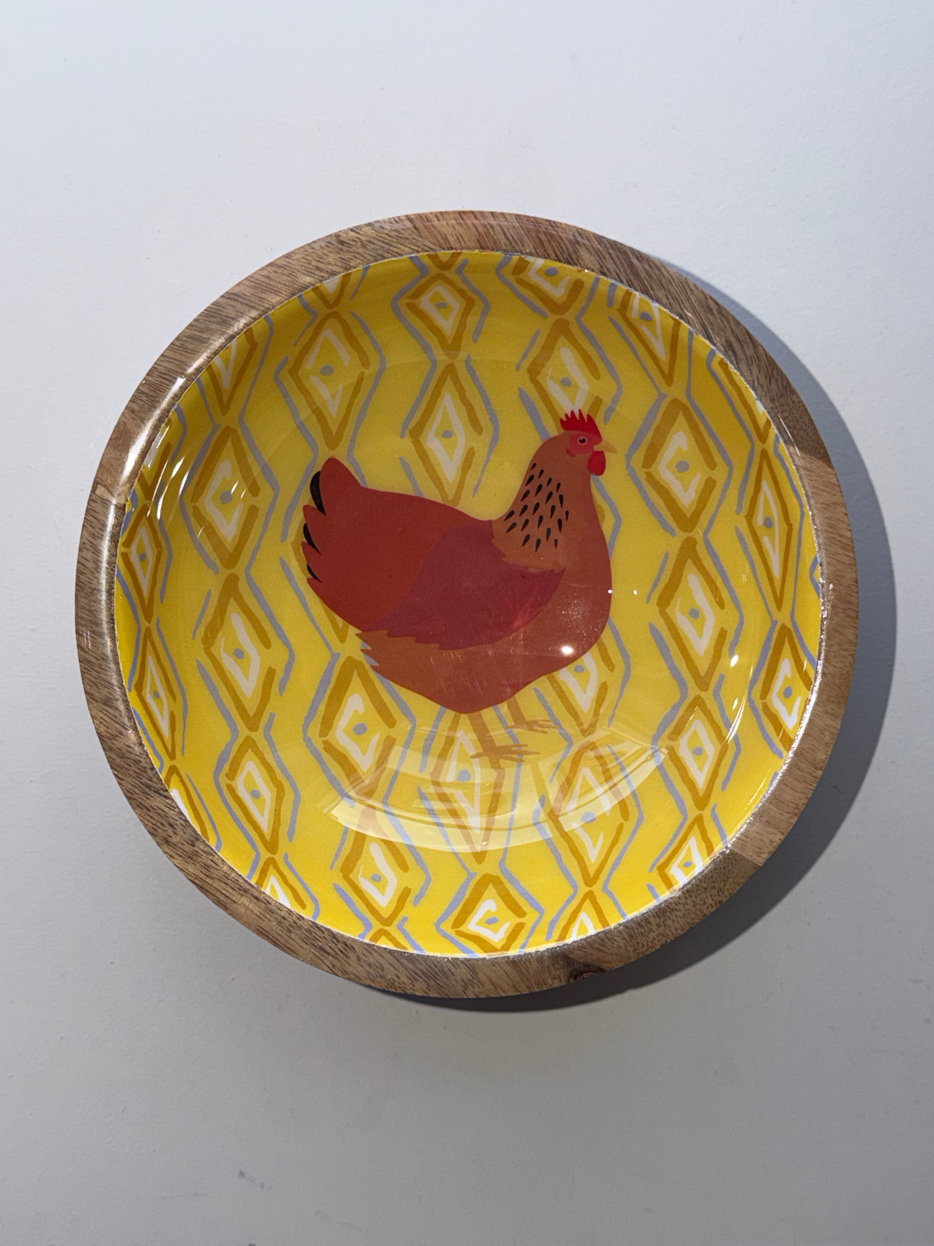 180° - Mango Wood Hen Bowl