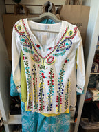 Raj Trading & Imports (USA) Inc. - Darleen Embroidered Top White Multi Embroidery