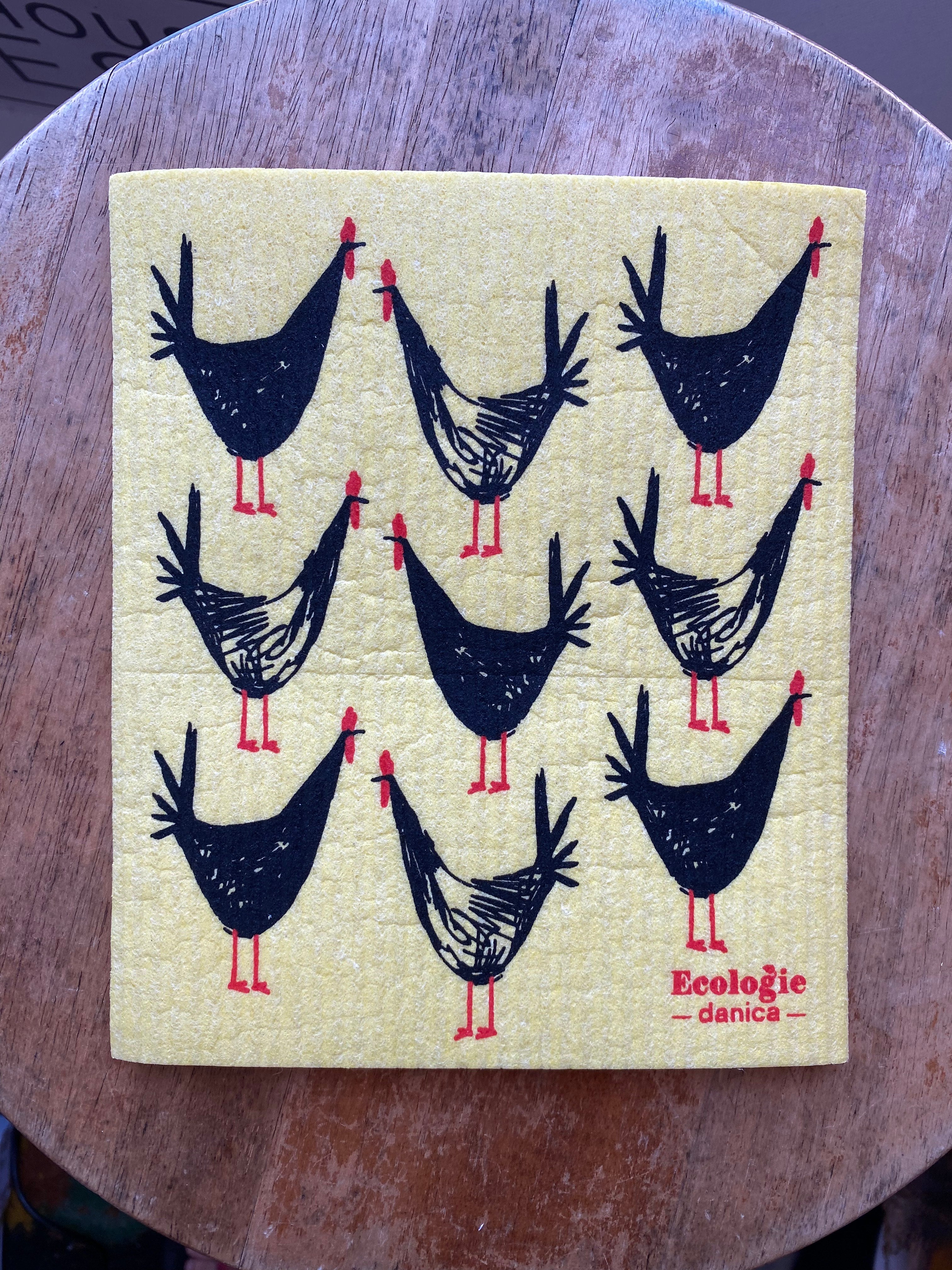 Ecologie - Swedish Sponge Reusable Dishcloth Chicken Scratch