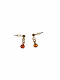 Live Oak Designs - Gold filled Wrapped Teardrop Carnelian stud Earrings