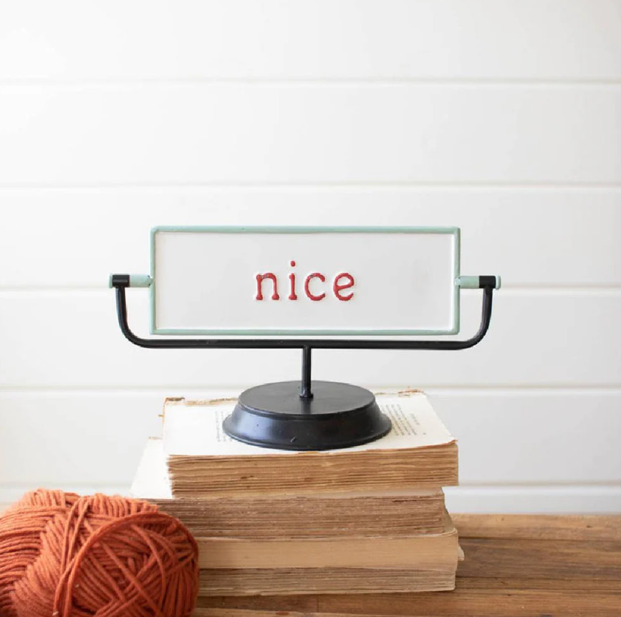 Kalalou - Naughty Nice Flip Sign