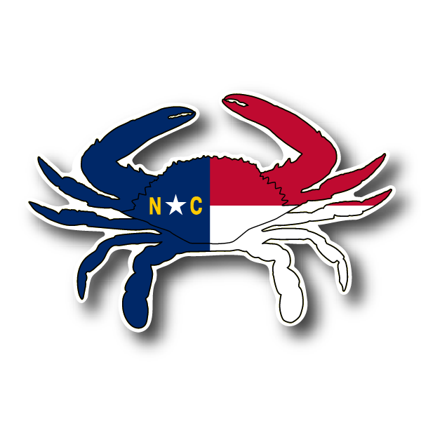 House of Swank Clothing - NC Flag Crab Sticker