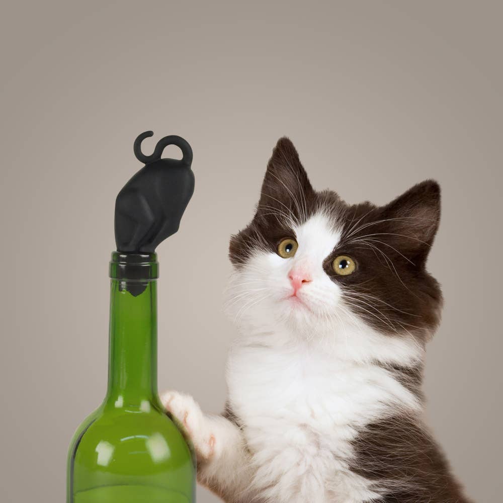 Fred & Friends - Stop Kitty - Cat Bottle & Wine Stopper