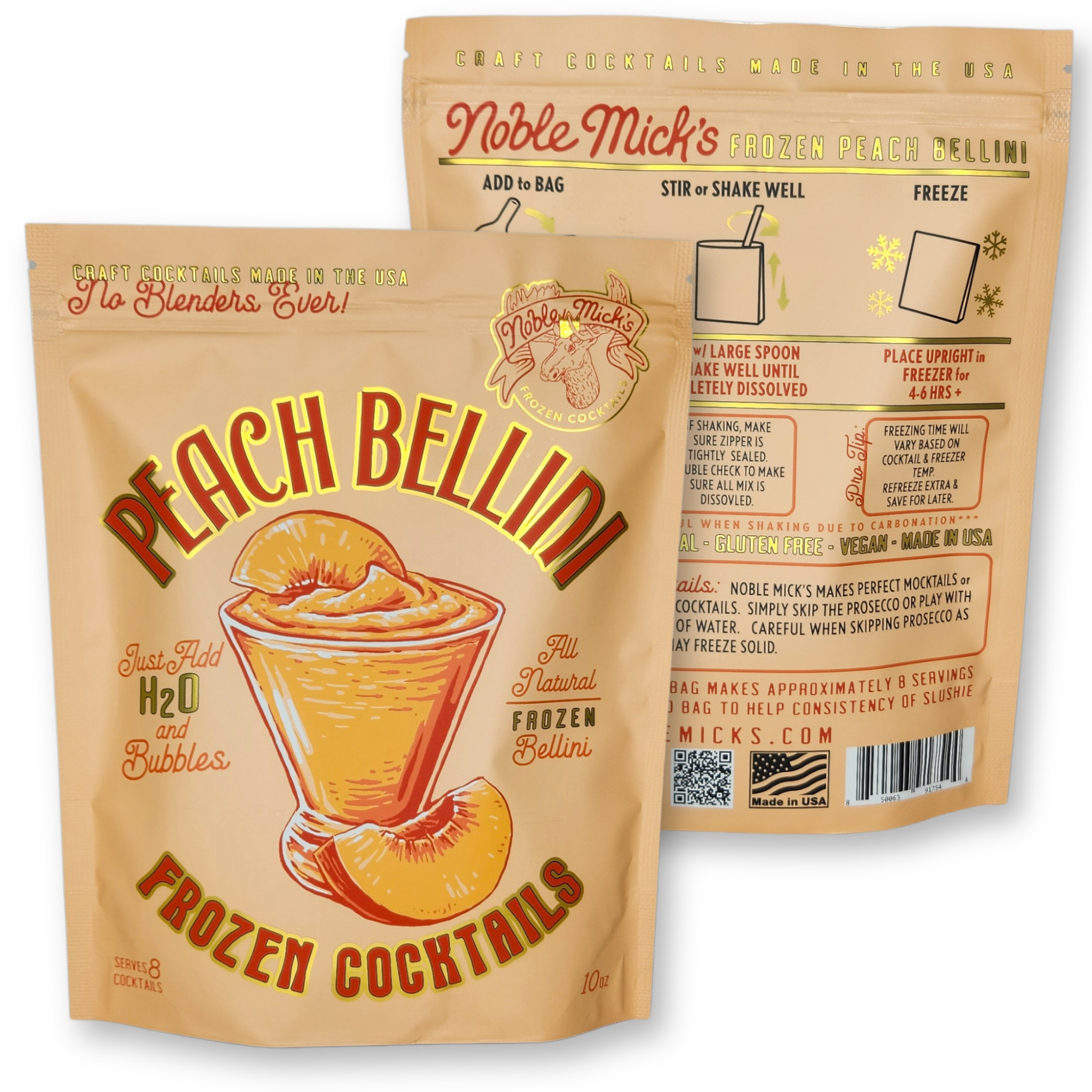 Noble Mick's - Craft Beverage Company - Peach Bellini Frozen Cocktail