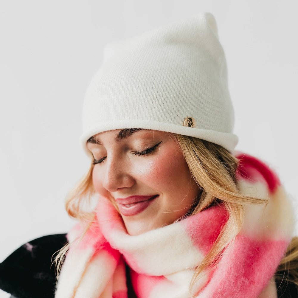 Pretty Simple - Rolled Edge, Cashmere Beanie Wholesale
