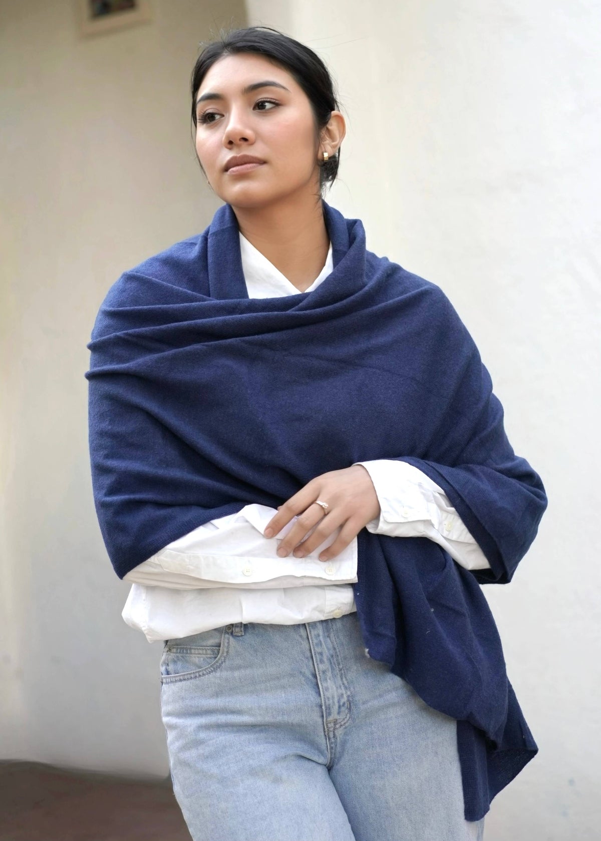 Dolma - Cashmere Scarf/Wrap Navy