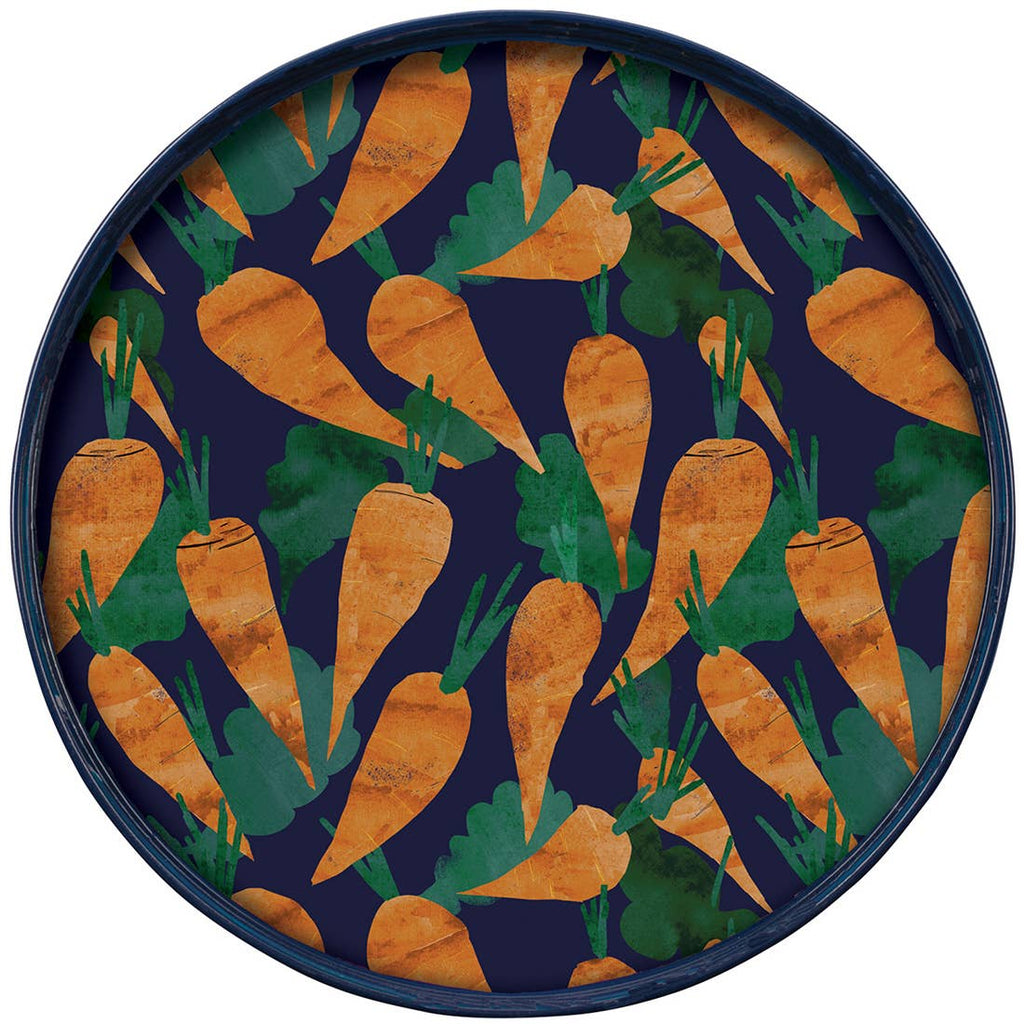 rockflowerpaper - CARROTS 15 Inch Round Tray
