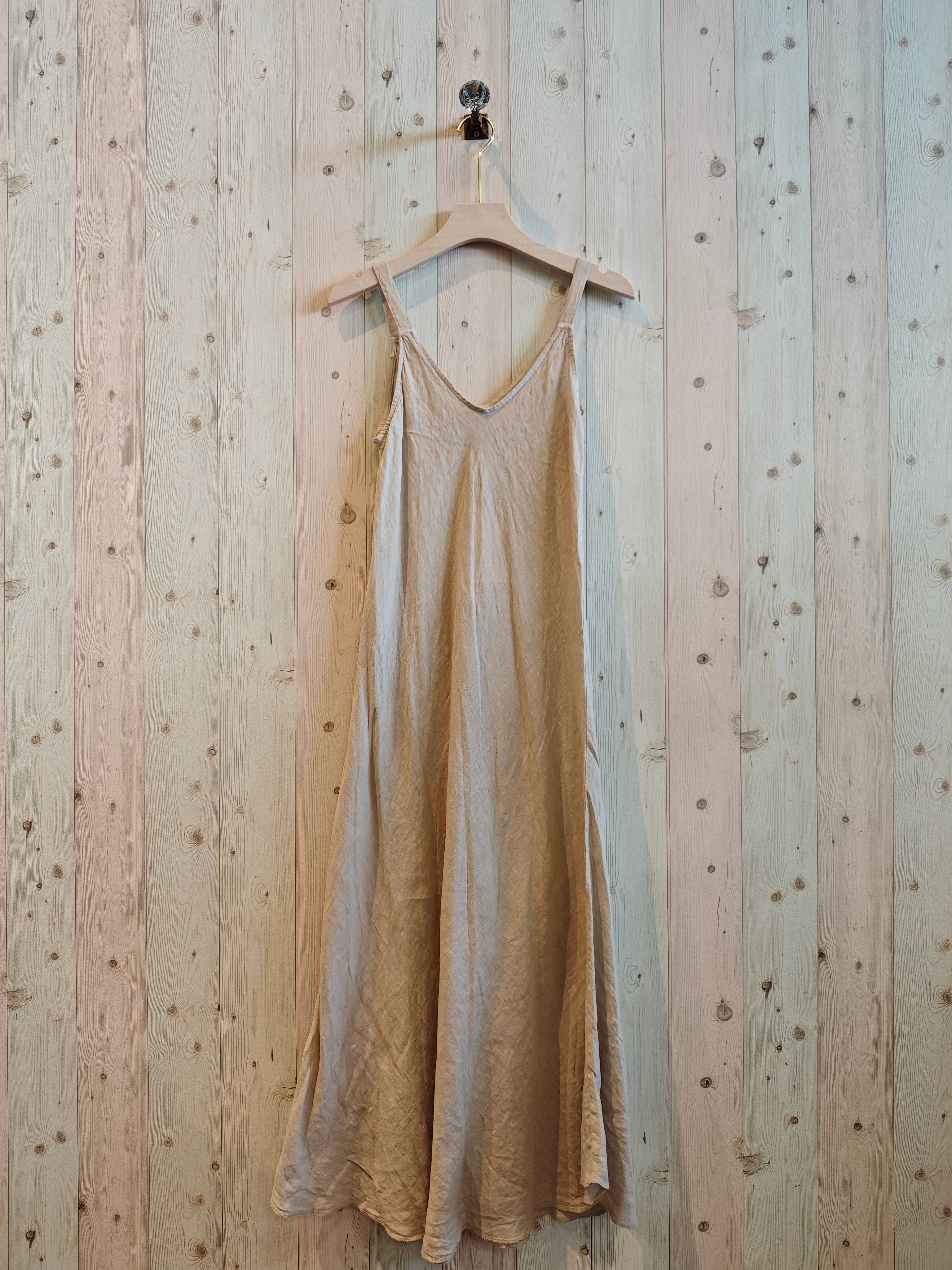 Linen & More - REF 2219 100% LINEN STRAPPY DRESS