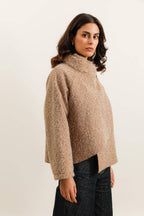 la maison des fibres naturelles - Kimono style jacket 09663 90% polyester 10% wool: Black