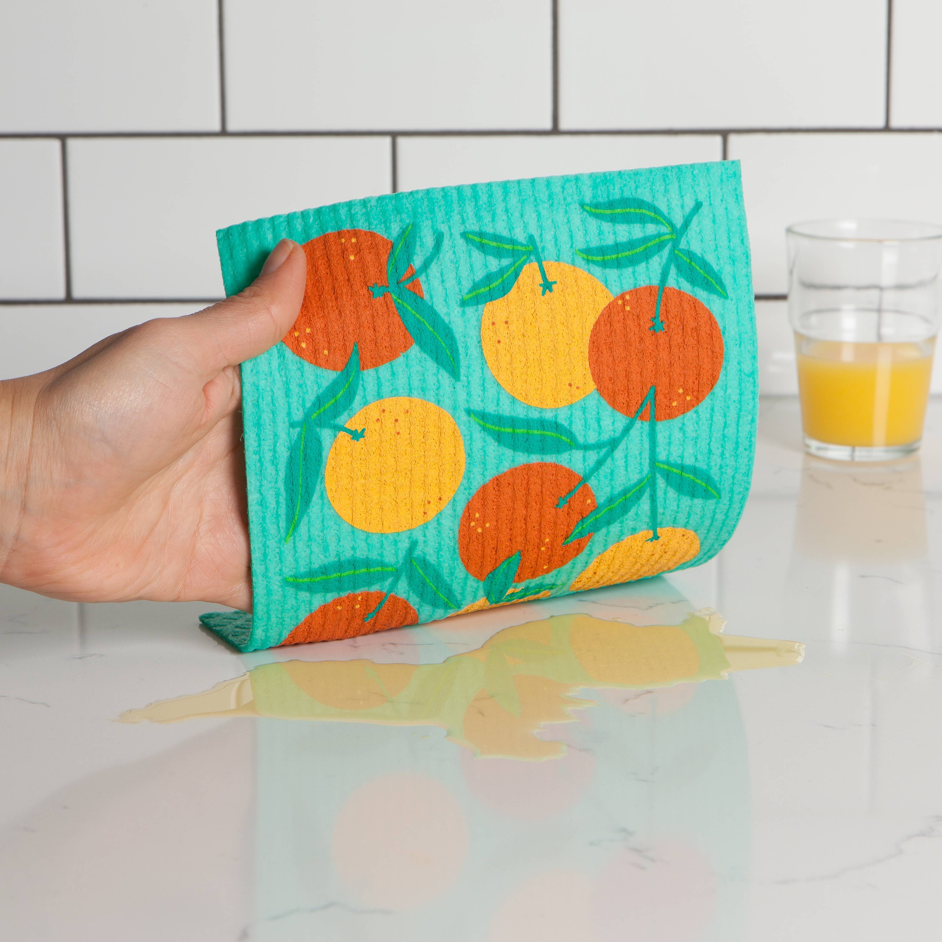Ecologie - Oranges Swedish Dishcloth