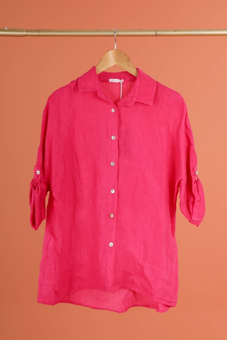 la maison des fibres naturelles - 620090u 100% linen shirt made in Italy