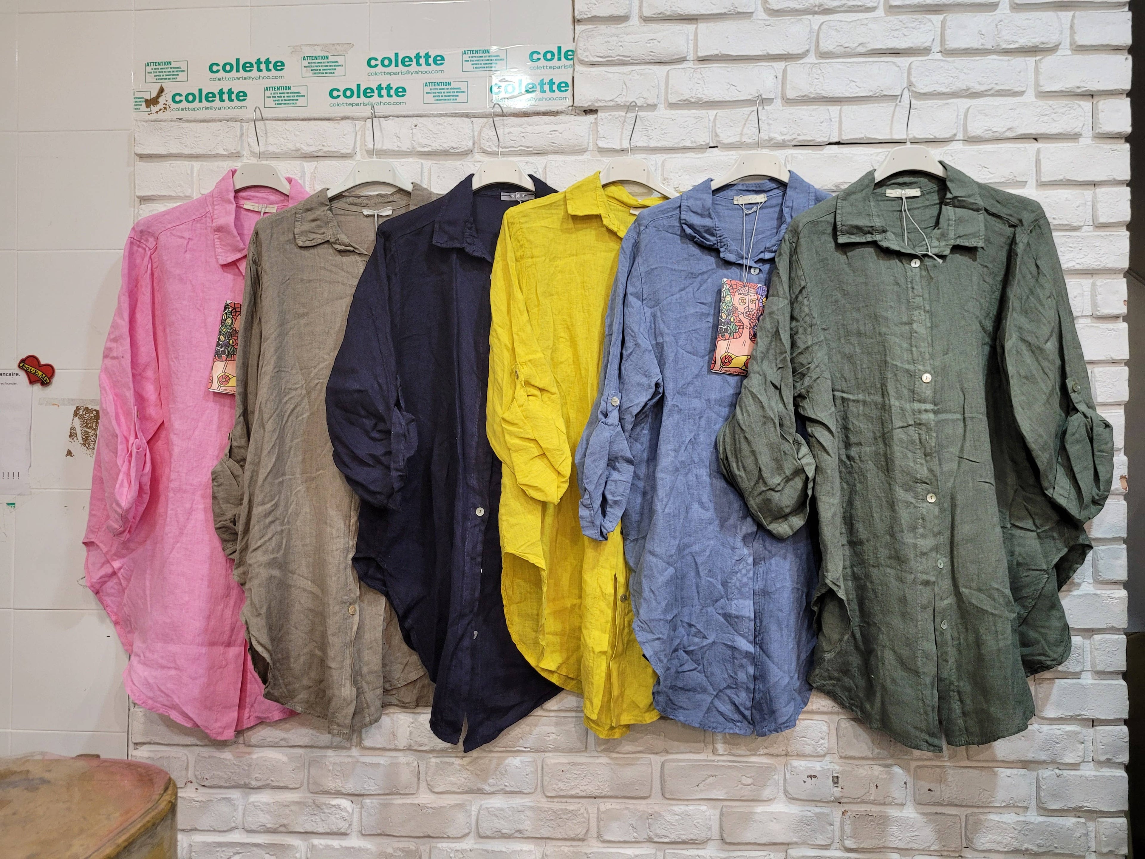 la maison des fibres naturelles - 100% linen shirt 620159