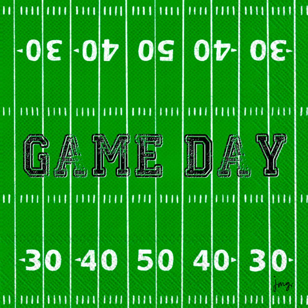 Boston International - Paper Cocktail Napkins Pack of 20 Game Day Field Football