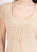 la maison des fibres naturelles - Polka dot patterned linen dress 9109 100% linen