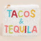 Collections by Fame Accessories - Beaded Tacos And Tequila Coin Purse