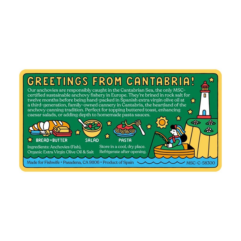Fishwife - Cantabrian Anchovies in Extra Virgin Olive Oil