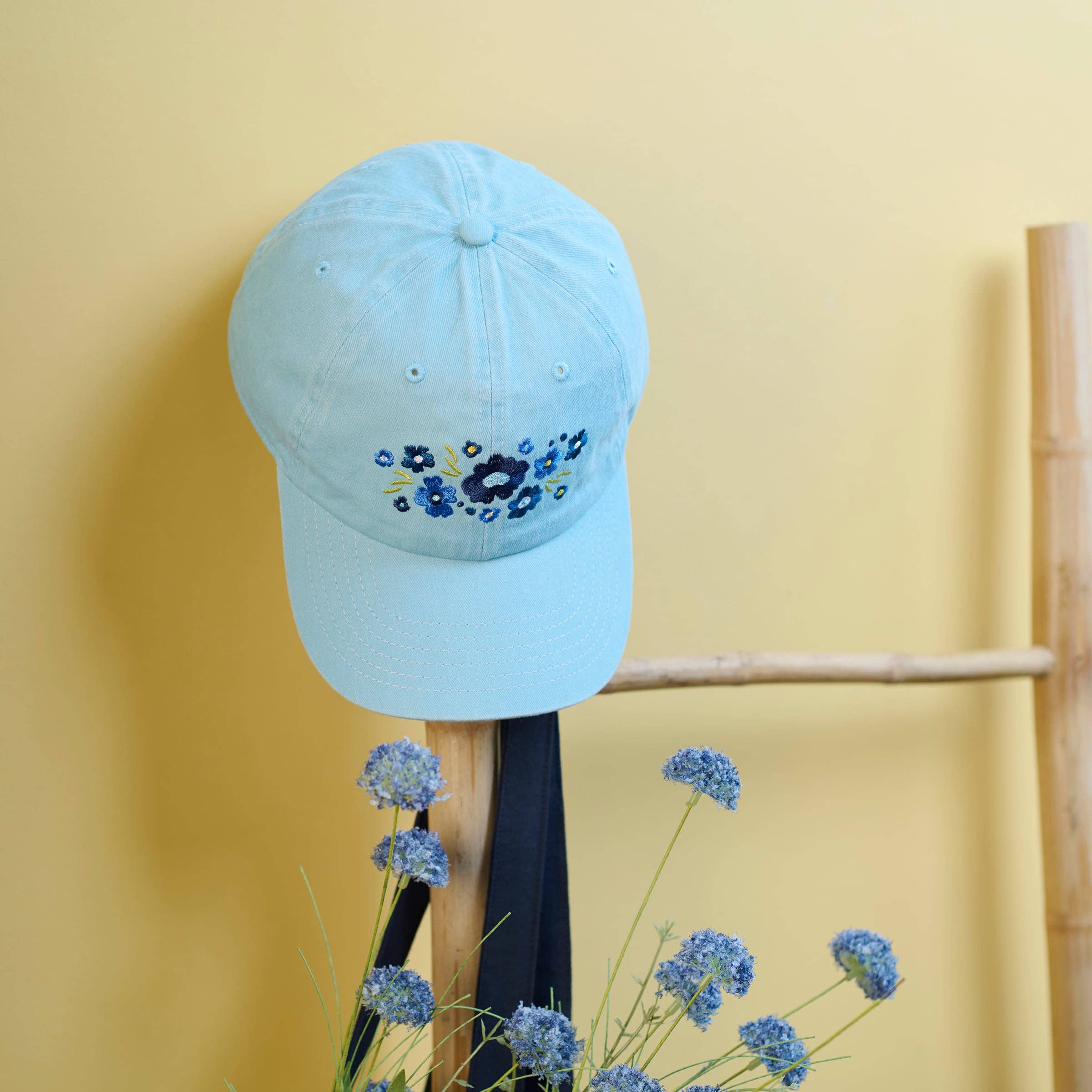 Primitives by Kathy - Blue Floral Baseball Cap