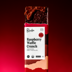 Raaka Chocolate - 59% Raspberry Waffle Crunch Bar - Valentine's Limited Batch