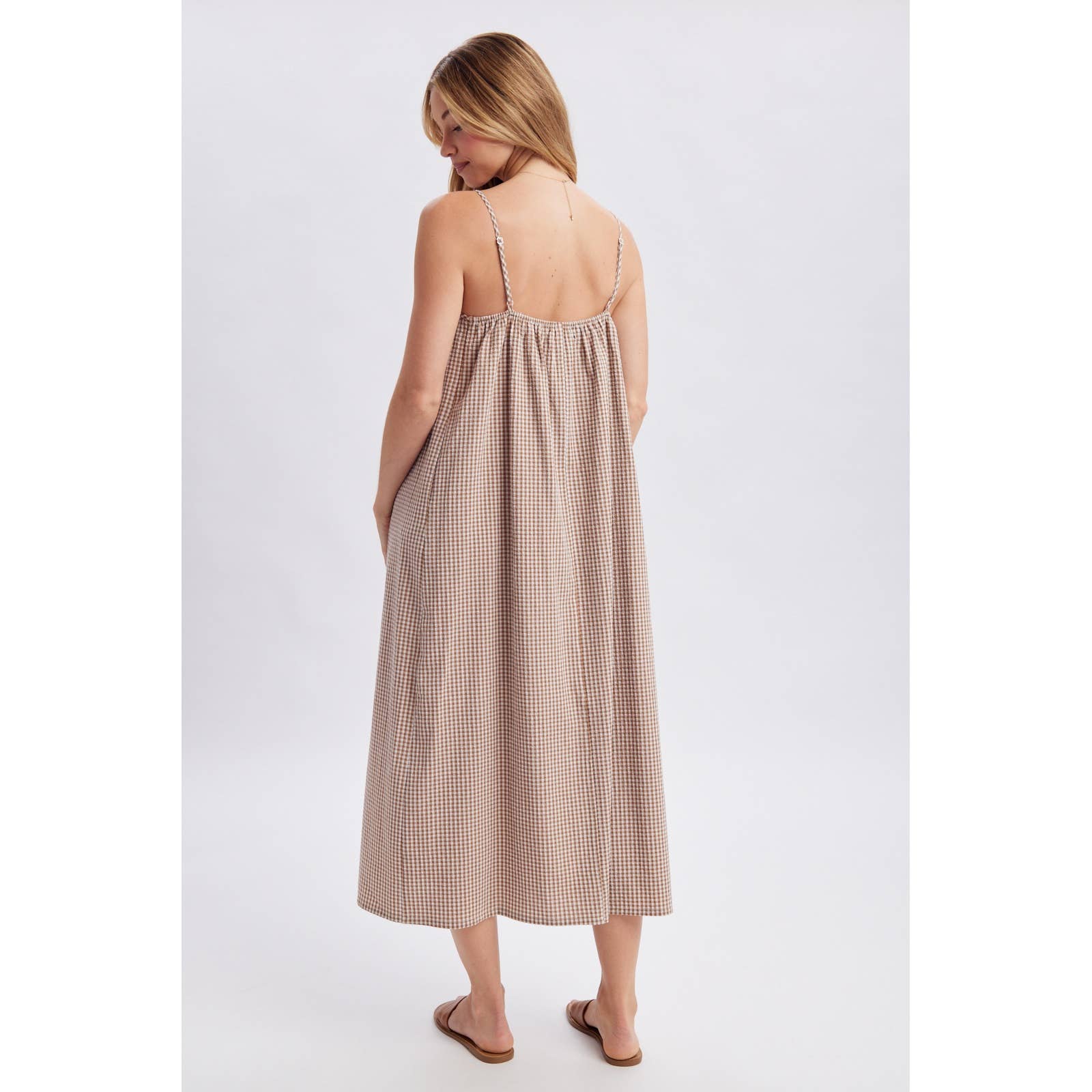 Wishlist Apparel - GINGHAM CAMI MIDI DRESS