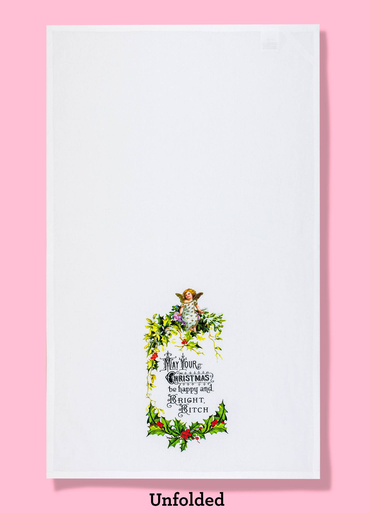 Bad Grandma Designs - May Your Christmas Be Happy and Bright Bitch dishtowel