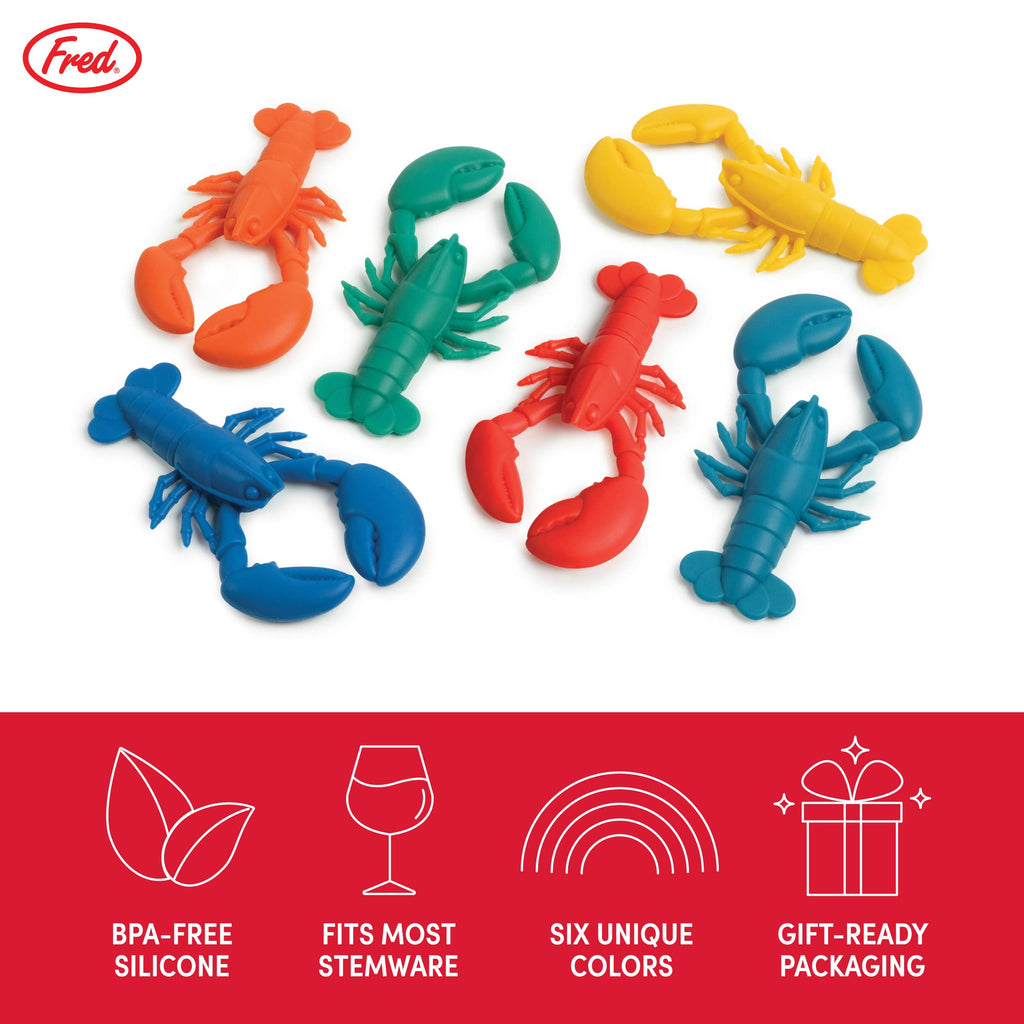 Fred & Friends - PARTY PINCHERS - Lobster Drink Markers - Set of 6