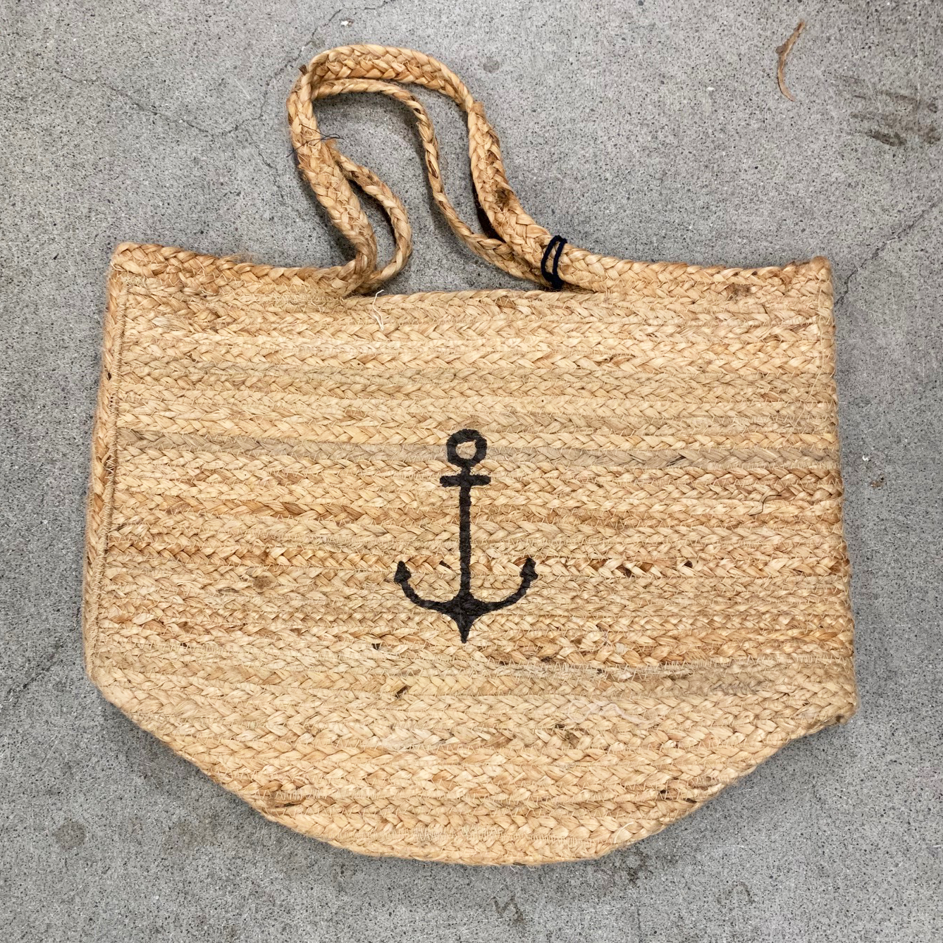 Chloe & Lex - Anchor Handwoven Pure Cotton Jute Unisex Bucket Bag