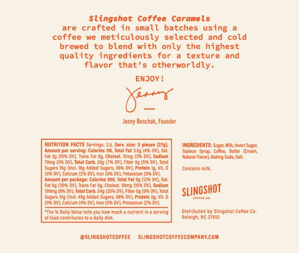Slingshot Coffee Company - Slingshot Coffee Caramels