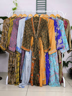 The Eastern Loom - Silk Soft Kimono | Upcycle Luxury Robe - One Size