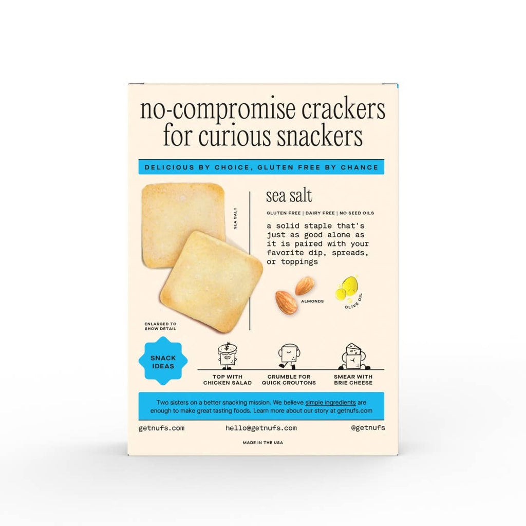 Nufs - Sea Salt Gluten-Free & Seed Oil Free Crackers - 4.25oz