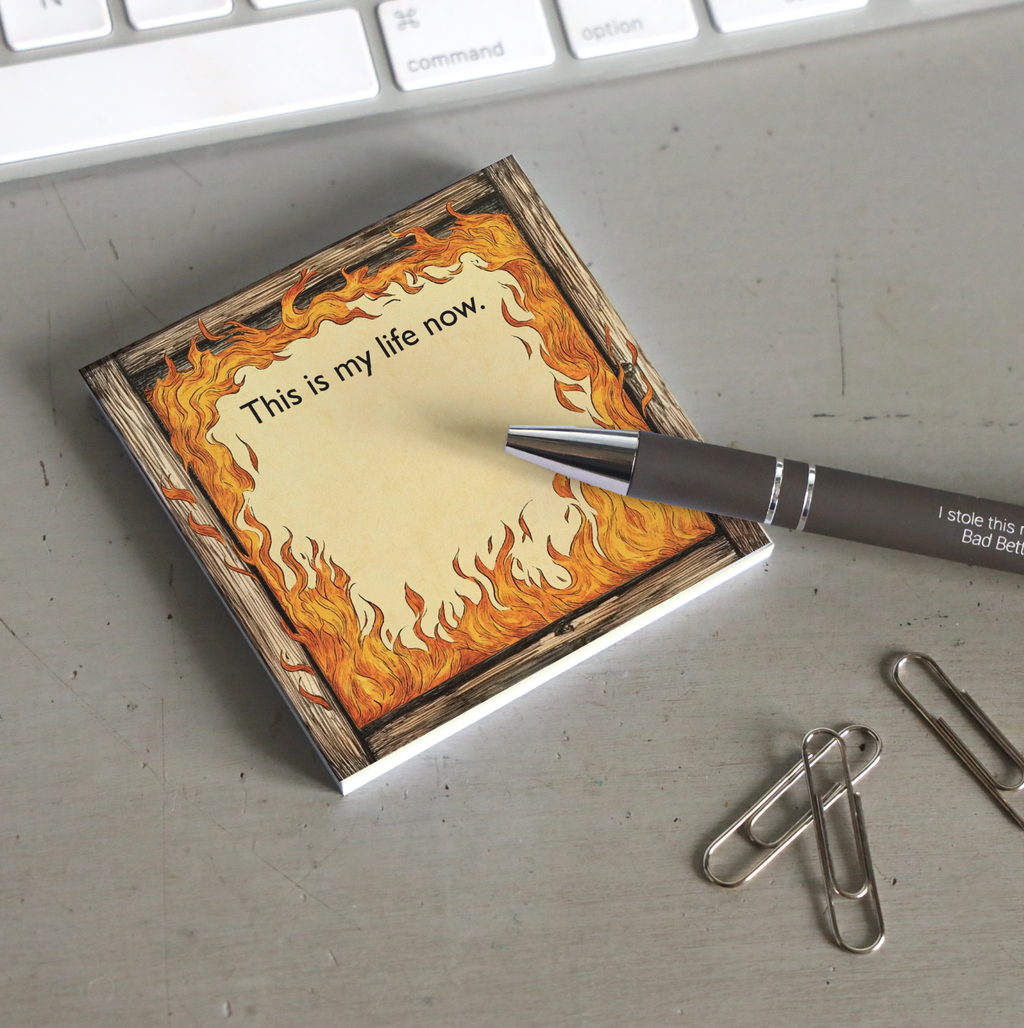 Bad Betty Greeting Co. - This Is My Life Now - Funny Sarcastic Sticky Note Pad