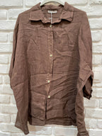 la maison des fibres naturelles - 620090u 100% linen shirt made in Italy