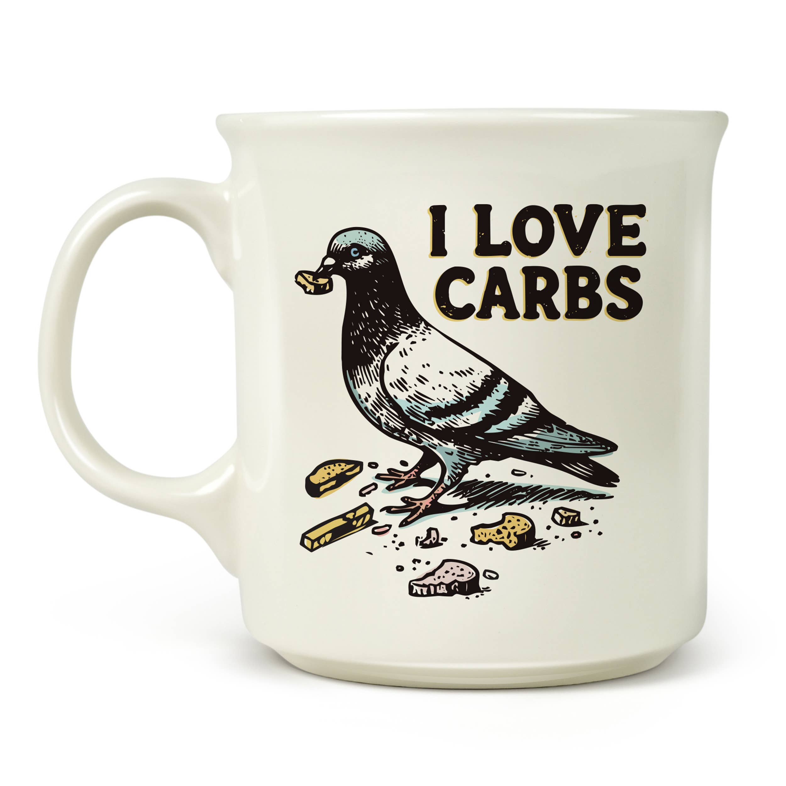 Fred & Friends - Say Anything Mug - I Love Carbs - Pigeon Mug