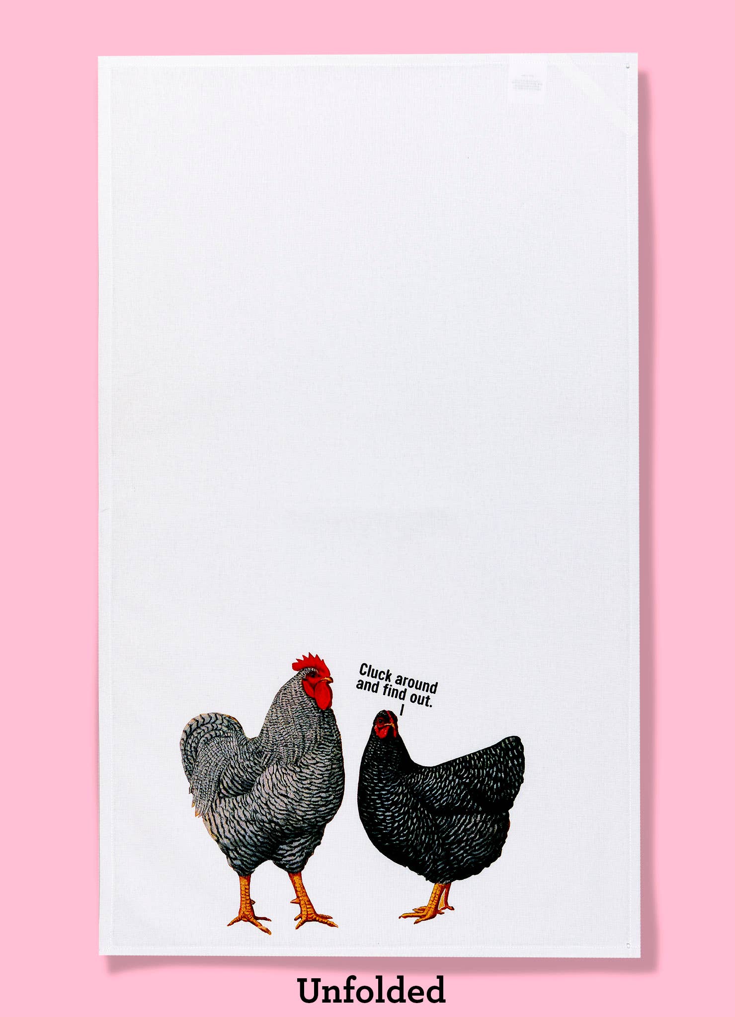 Bad Grandma Designs - Cluck Around and Find Out dishtowel kitchen towel chicken