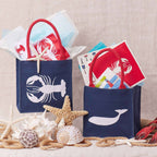 rockflowerpaper - LOBSTER NAVY Itsy Bitsy Reusable Gift Bag Tote