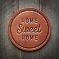 Sugarhouse Leather - Home Sweet Home Leather Coaster